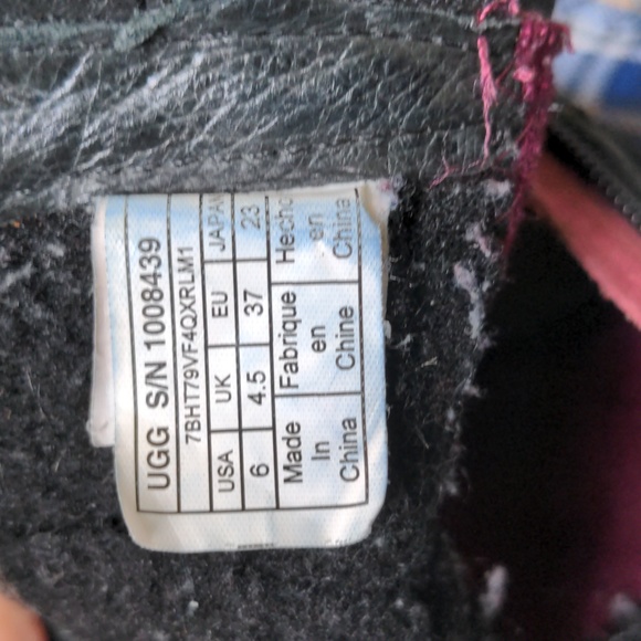 UGG Simmens Black Leather Boots Size 6 - Picture 9 of 9